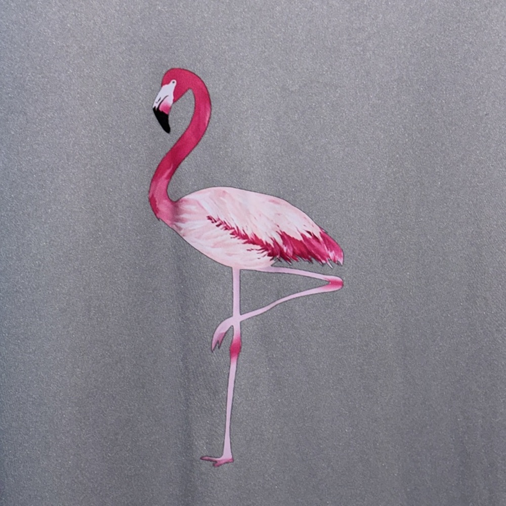 Pink Flamingo 🦩 Gray Tee 1XL